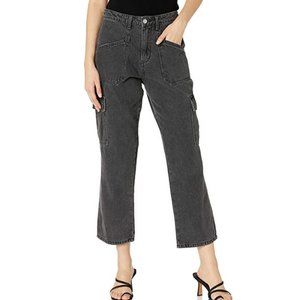 CLEARANCE KENDALL + KYLIE Black Washed Cargo Mom Jeans